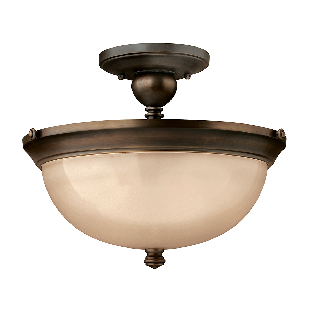 Hinkley Hk Mayflower Sf 3lt Semi Flush Antique Brass Ceiling Light